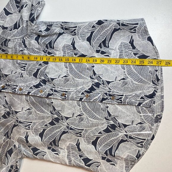 Connecticut Originals Mens Shirt SS 100% Linen Button Down Grey Hawaiian Sz S - Picture 6 of 6